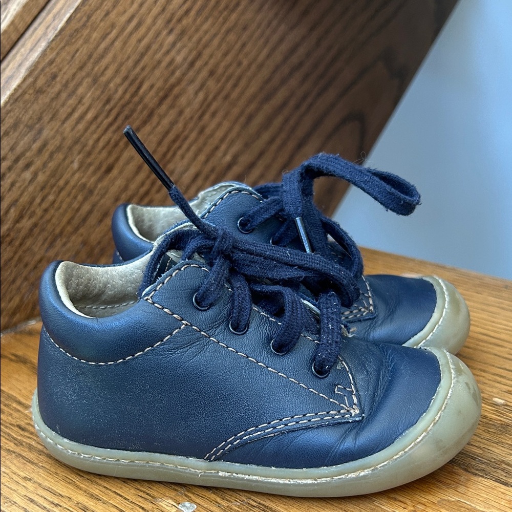 Footmates Reagan navy blue first walker sneaker bootie shoes baby toddler